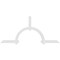 Ekena Millwork Ericson Architectural Grade PVC Gable Bracket, 96"W x 44"H x 2"D x 4"F, 11/12 Pitch GBP096X44X0204ERI00 - alternate 3
